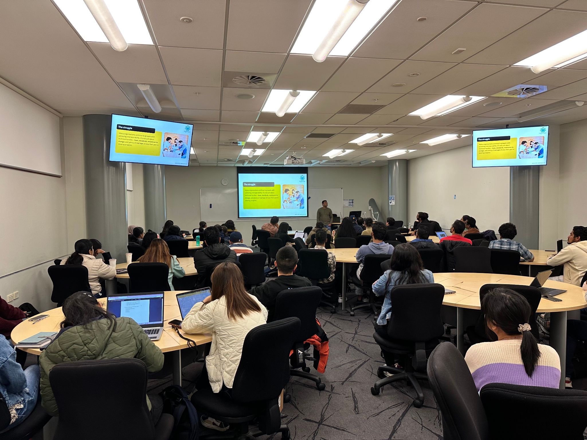 Students attending the guest lecture at AUT