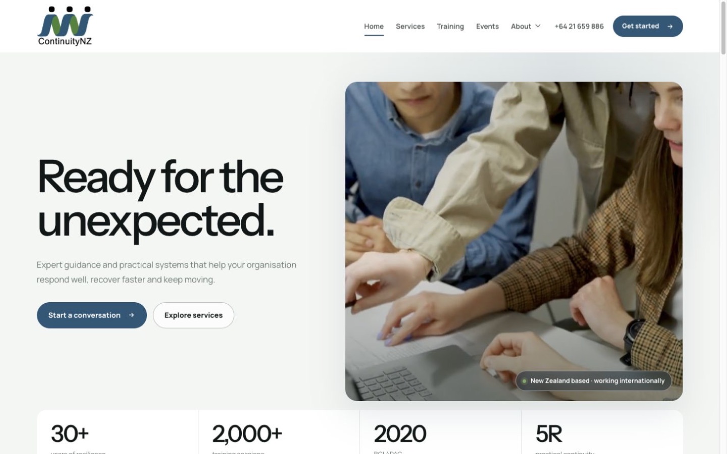 ContinuityNZ business continuity consulting website screenshot