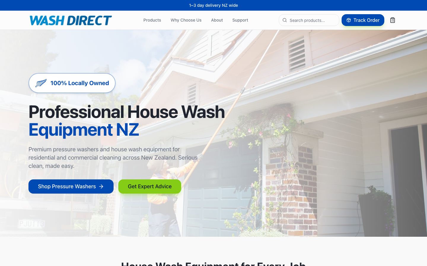 Washdirect laundry services website screenshot